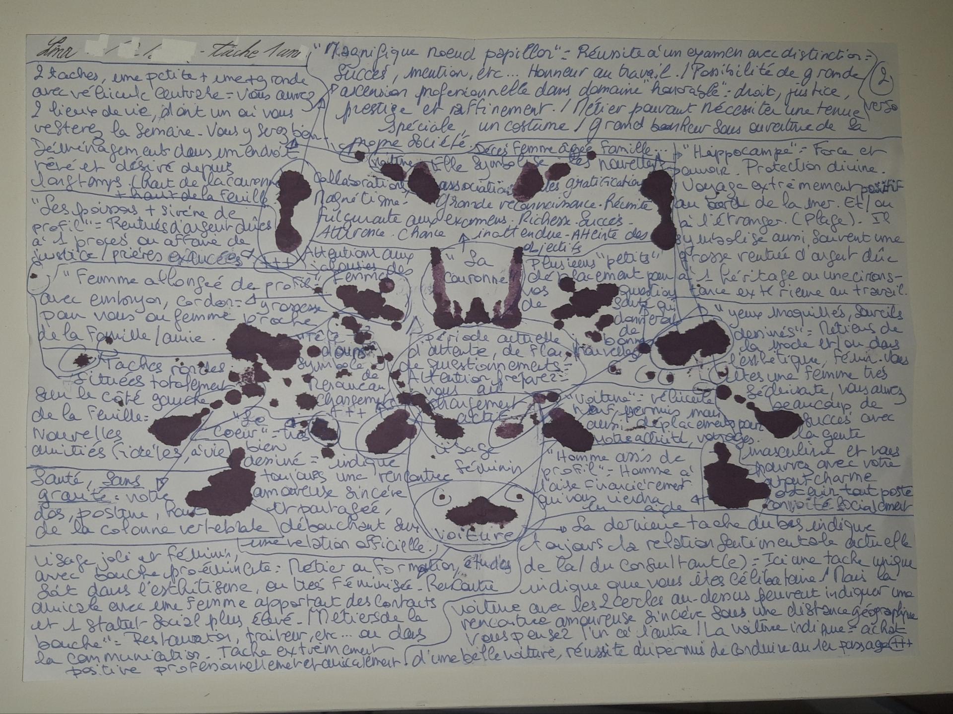 Exemple tache recto