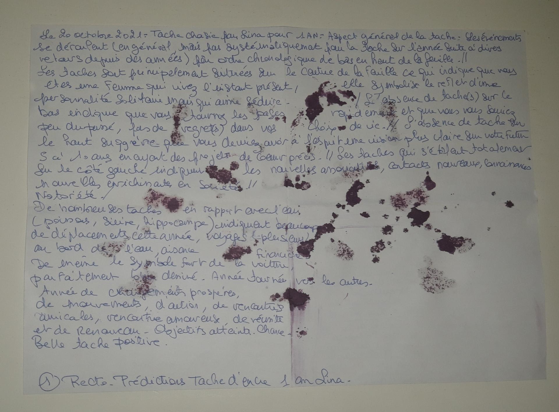 Exemple tache verso